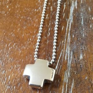 Tiffany & Co. Roman Cross 16" Silver Necklace EUC